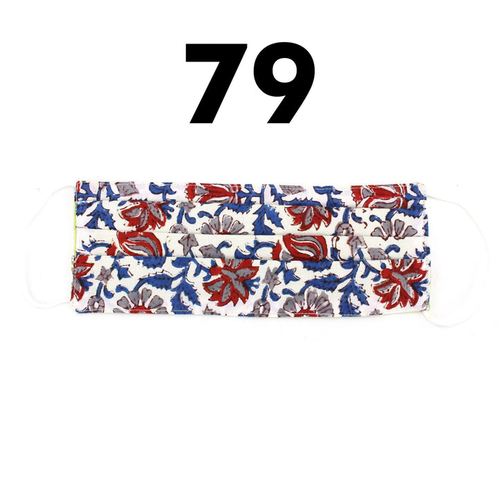 100% Cotton Handmade Pleated Face-Mask