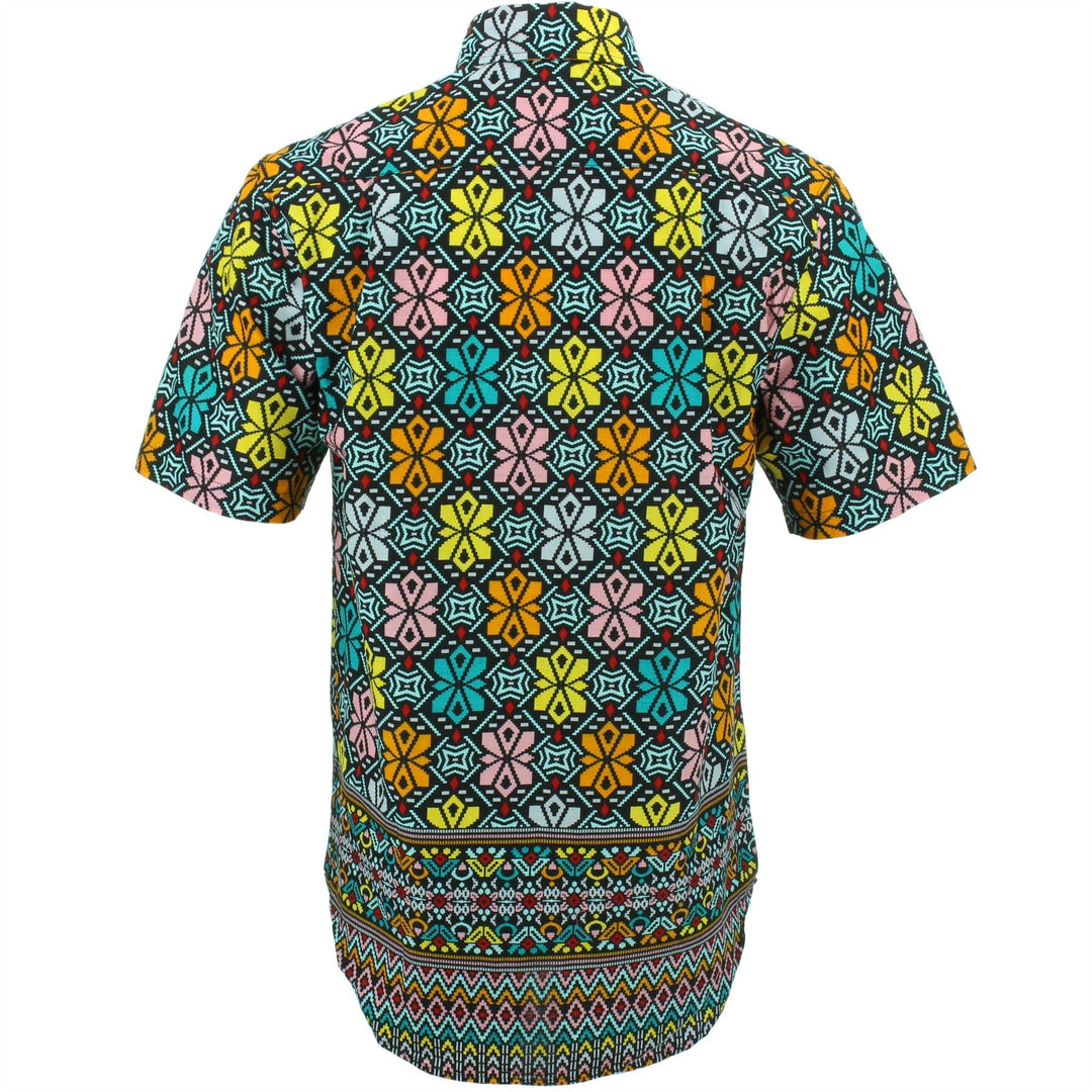 Regular Fit Short Sleeve Shirt - Geometric Digital