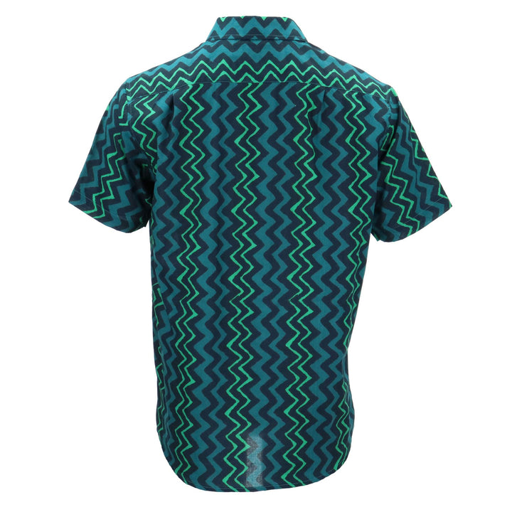 Regular Fit Short Sleeve Shirt - Neon Ripples