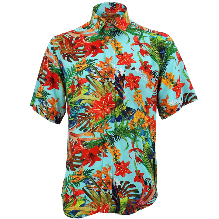 Regular Fit Short Sleeve Shirt - Tropical Lily