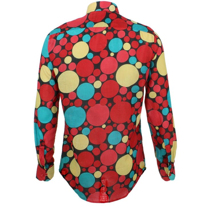 Tailored Fit Long Sleeve Shirt - Bold Polka Dots