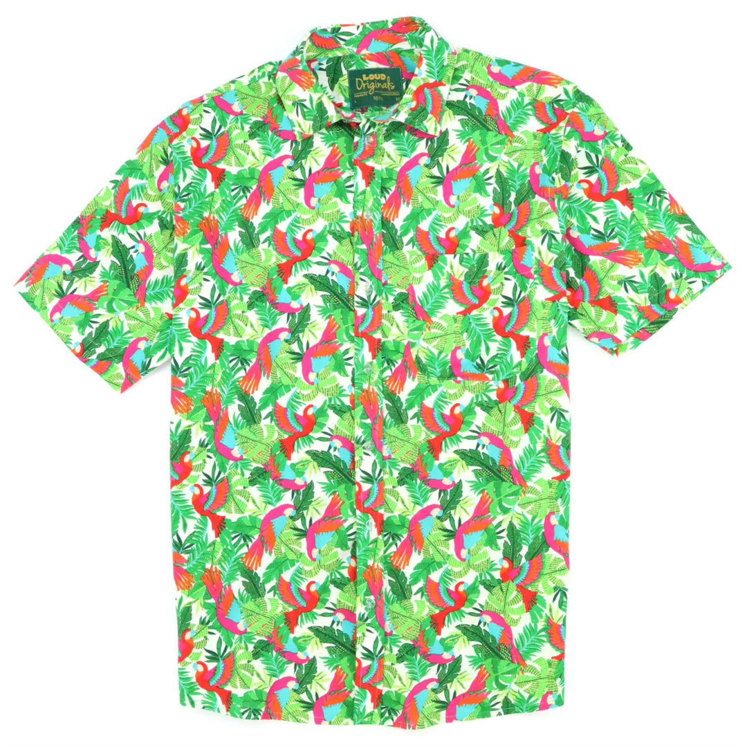 Regular Fit Short Sleeve Shirt - Parrot Palm