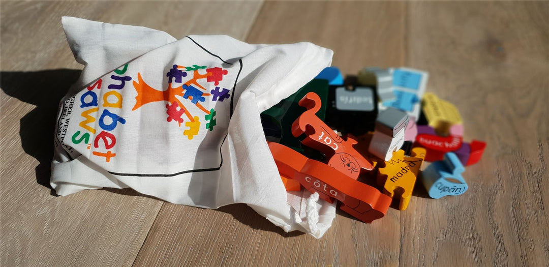 Handmade Wooden Jigsaw Puzzle - Gaelic Sa Bhaile (At Home)