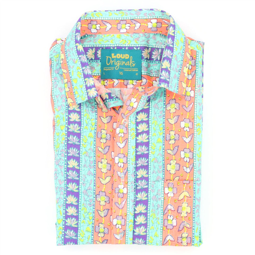 Regular Fit Short Sleeve Shirt - Folk Stripe