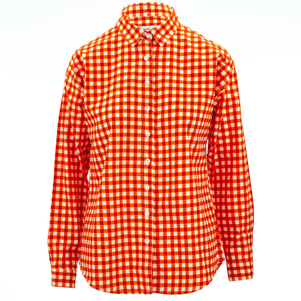 Classic Women's Shirt - Orange Gingham