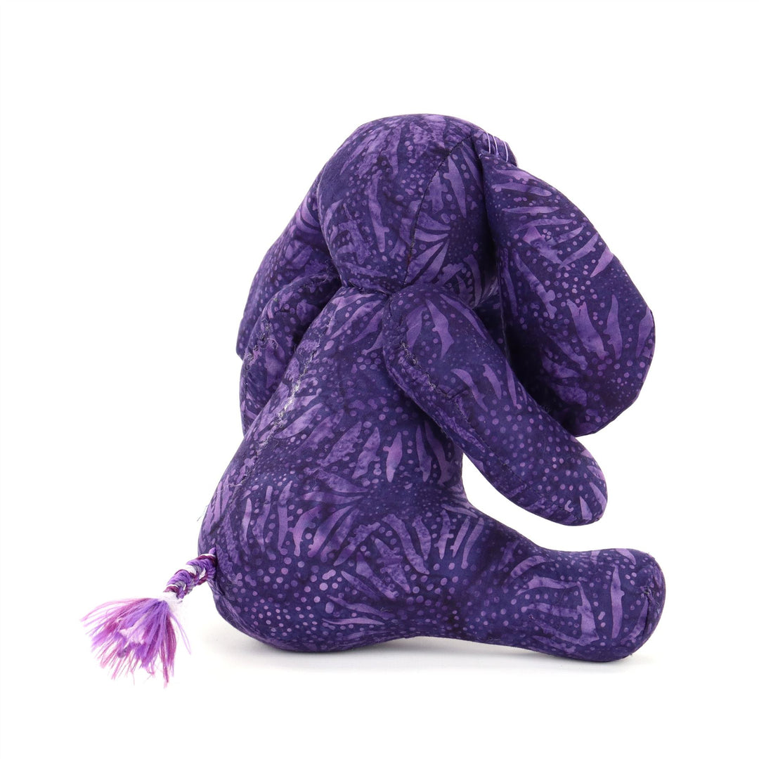 Batik Cotton Friendship Elephant - Purple Leaf