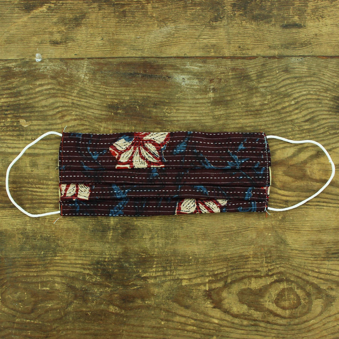 100% Cotton Handmade Pleated Face-Mask