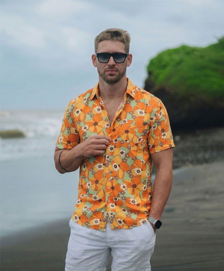 Regular Fit Short Sleeve Shirt - 70s Floral