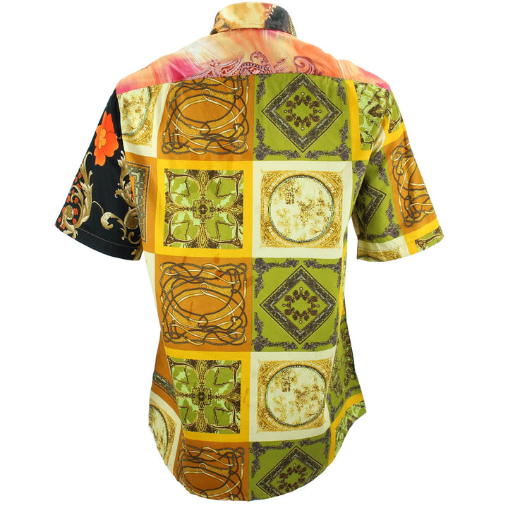 Regular Fit Short Sleeve Shirt - Random Mixed Panel