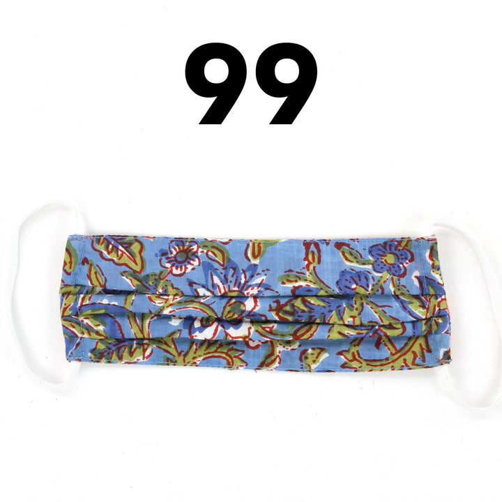100% Cotton Handmade Pleated Face-Mask