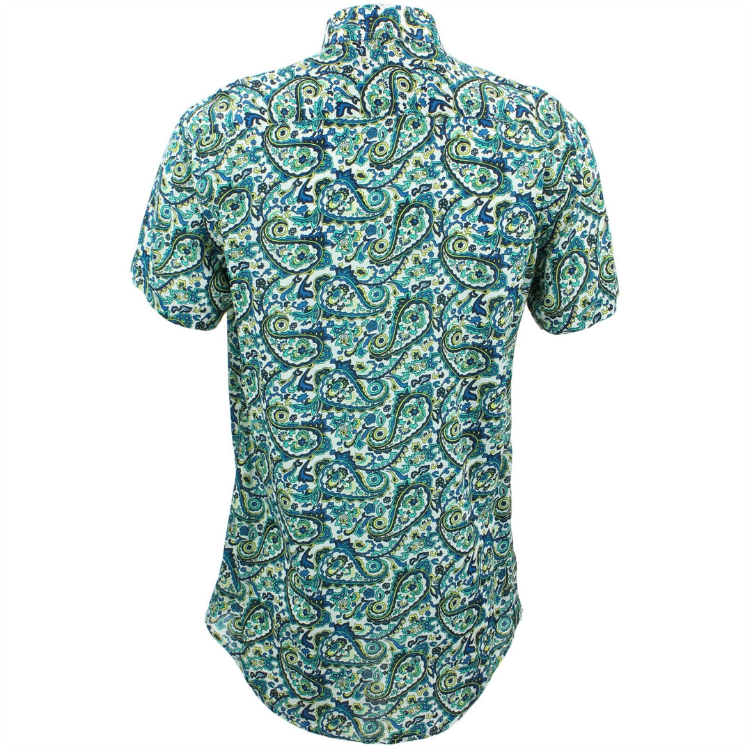 Tailored Fit Short Sleeve Shirt - Porcelain Paisley