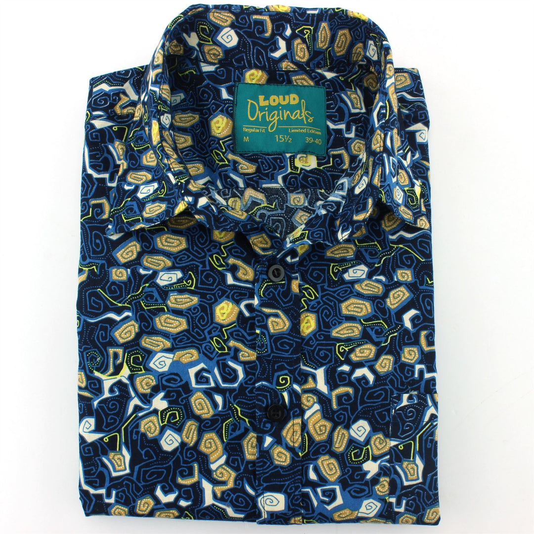 Regular Fit Short Sleeve Shirt - Abstract Swirls