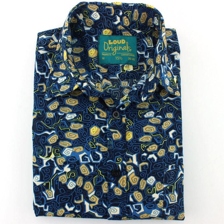 Regular Fit Short Sleeve Shirt - Abstract Swirls