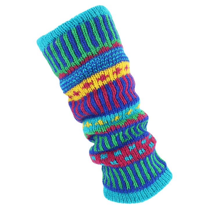 Chunky Wool Knit Leg Warmers - Carnival