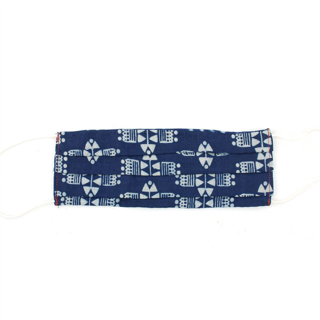 100% Cotton Handmade Pleated Face-Mask