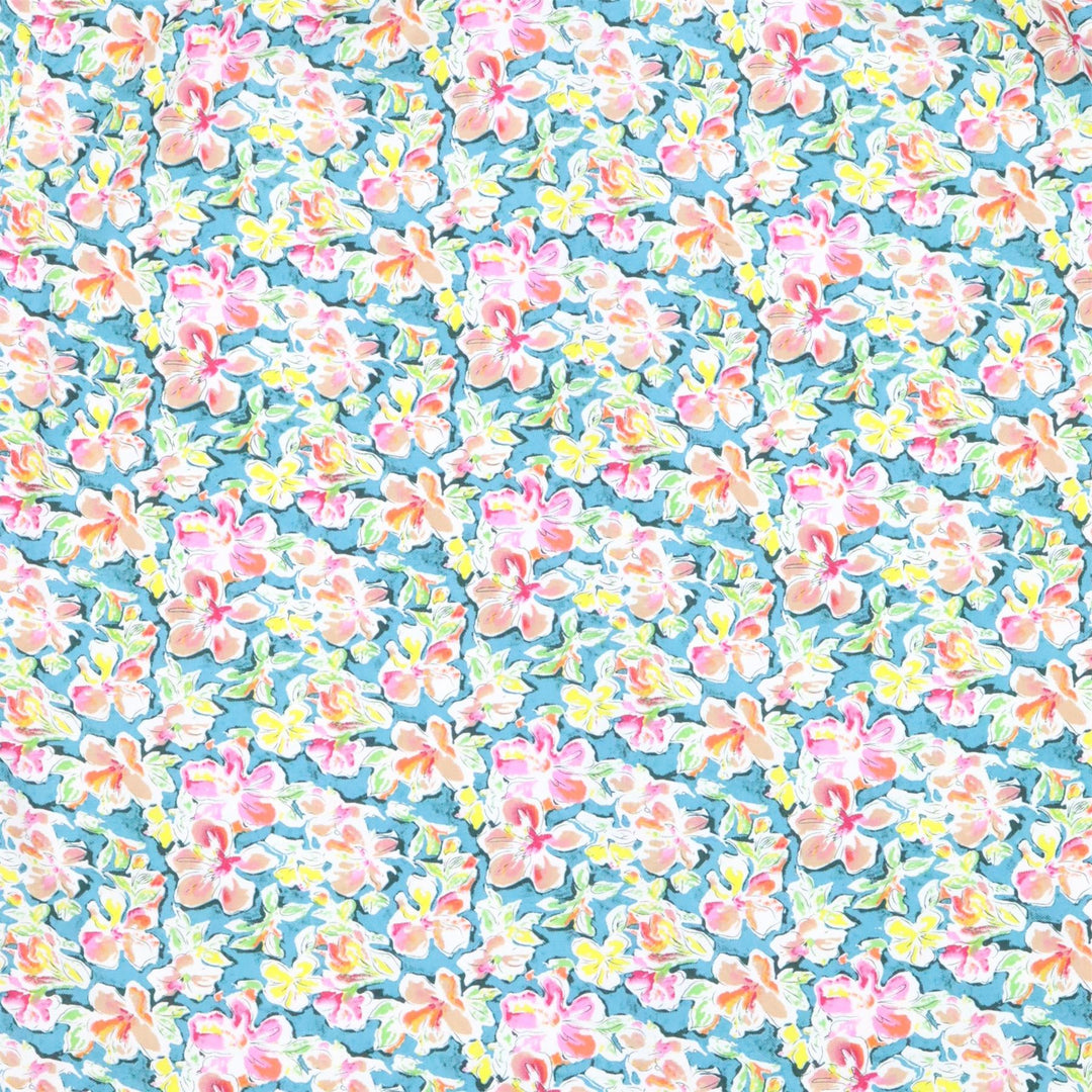 Regular Fit Short Sleeve Shirt - Ditsy Turquoise