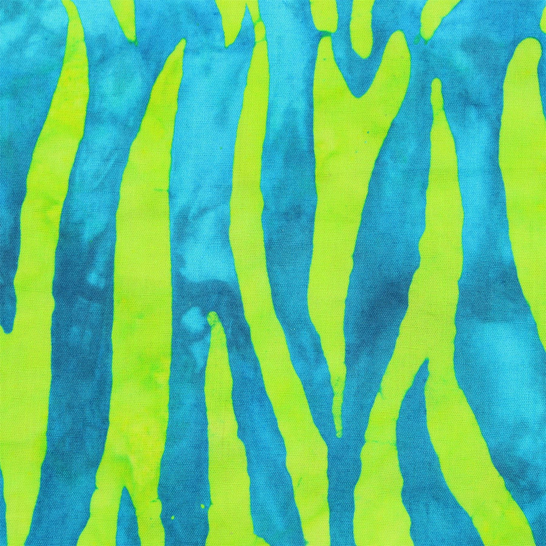 Slim Fit Short Sleeve Shirt - Turquoise & Green Abstract