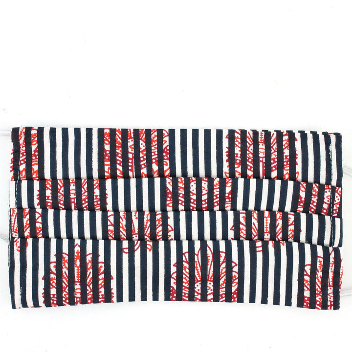 100% Cotton Handmade Pleated Face-Mask