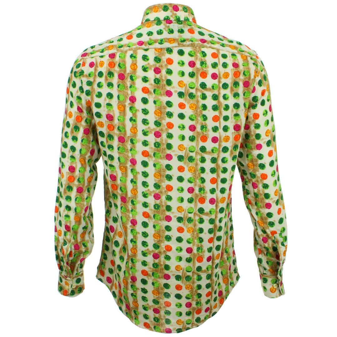 Tailored Fit Long Sleeve Shirt - Multi Dotty