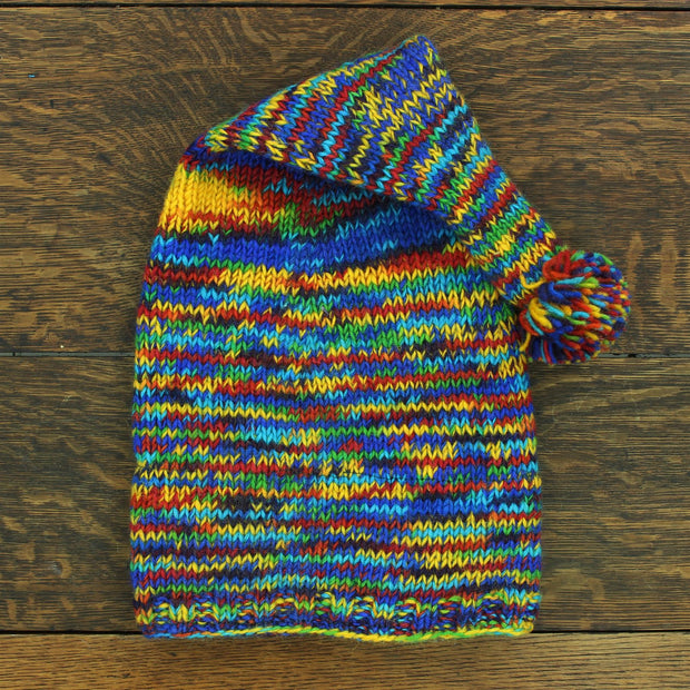 Wool Knit 'Papa Noel' Night Cap Hat - SD Rainbow