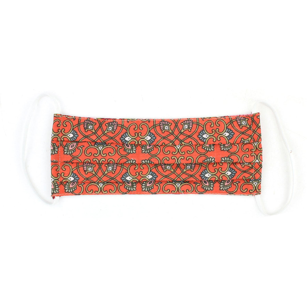 100% Cotton Handmade Pleated Face-Mask