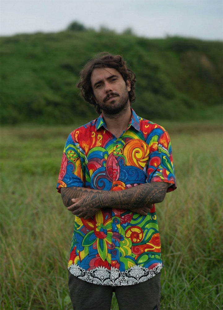 Regular Fit Short Sleeve Shirt - Acid Garden