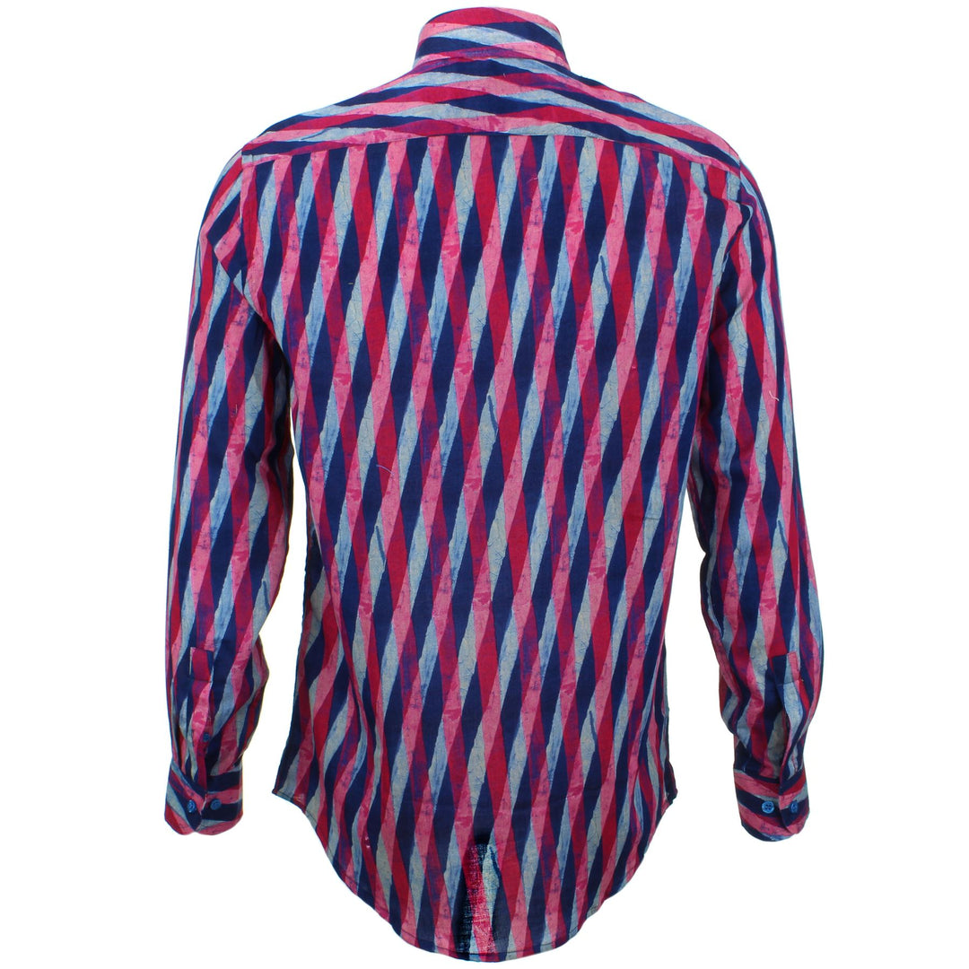 Slim Fit Long Sleeve Shirt - Overlapping Art Deco