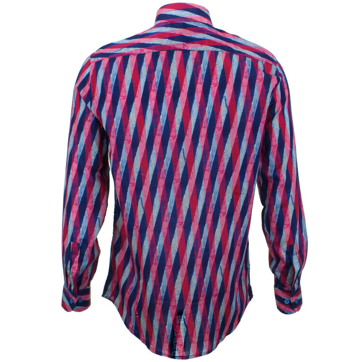 Slim Fit Long Sleeve Shirt - Overlapping Art Deco