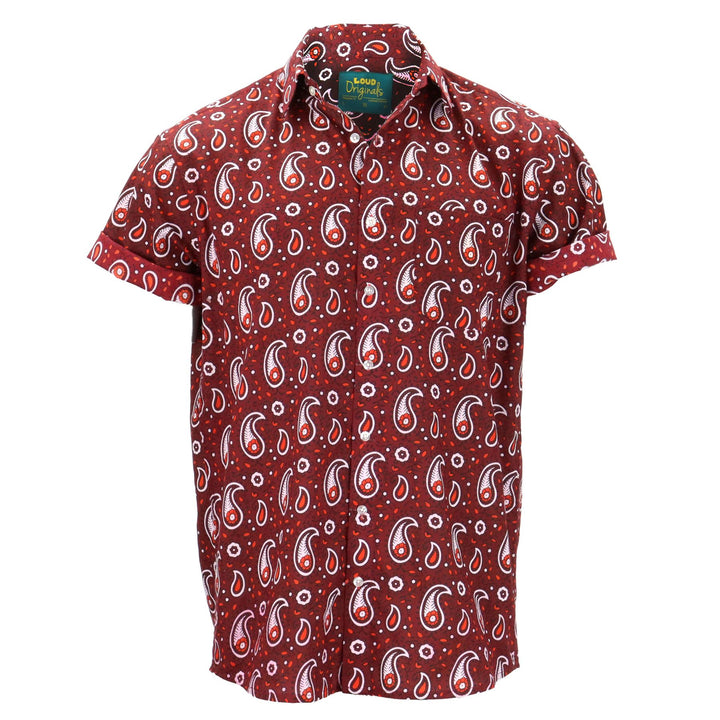 Regular Fit Short Sleeve Shirt - Crimson Karma Paisley