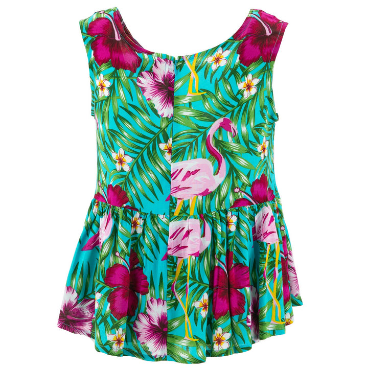 Ruched Box Top - Flamingo Beach
