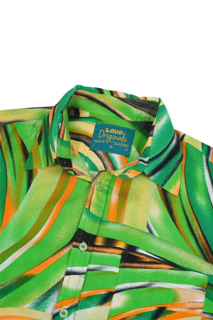 Regular Fit Long Sleeve Shirt - Emeral Wave