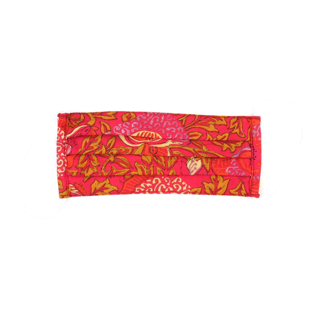 Handmade Pleated Cotton Face Mask - Pack of 5