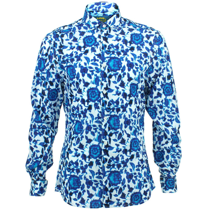 Slim Fit Long Sleeve Shirt - Floral Ikat