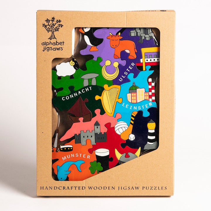 Handmade Wooden Jigsaw Puzzle - Map of Ireland Regions