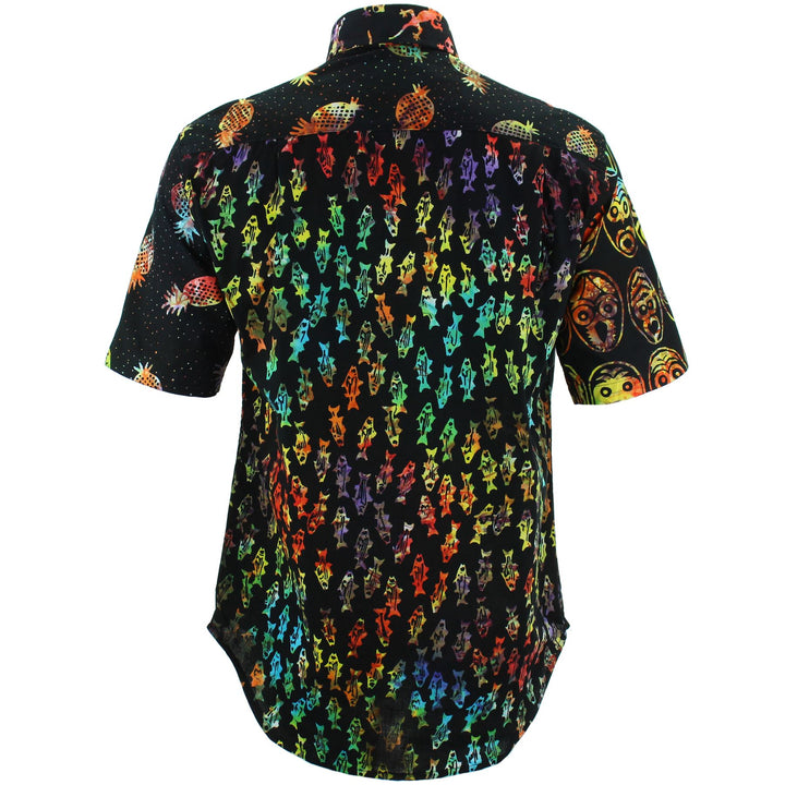 Regular Fit Short Sleeve Shirt - Random Mixed Panel - Tribal Batik