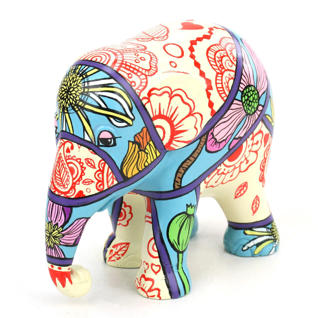 Limited Edition Replica Elephant - Henna and Head Scarves (10cm)