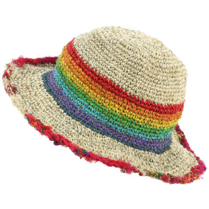 Hemp & Cotton Sun Hat - Rainbow Stripe