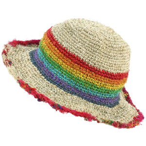 Hemp & Cotton Sun Hat - Rainbow Stripe