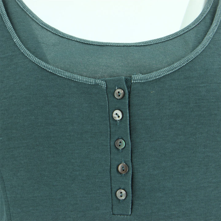 Sleeveless Jersey Scoop Neck A-Line Dress - Blue Grey