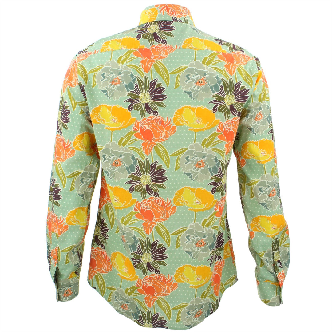 Tailored Fit Long Sleeve Shirt - Polka Floral