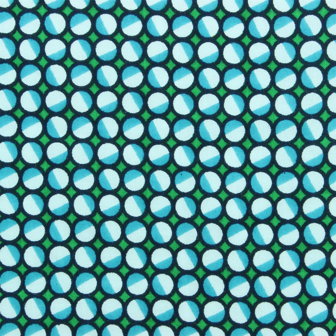 Regular Fit Long Sleeve Shirt - Green & Blue Circles