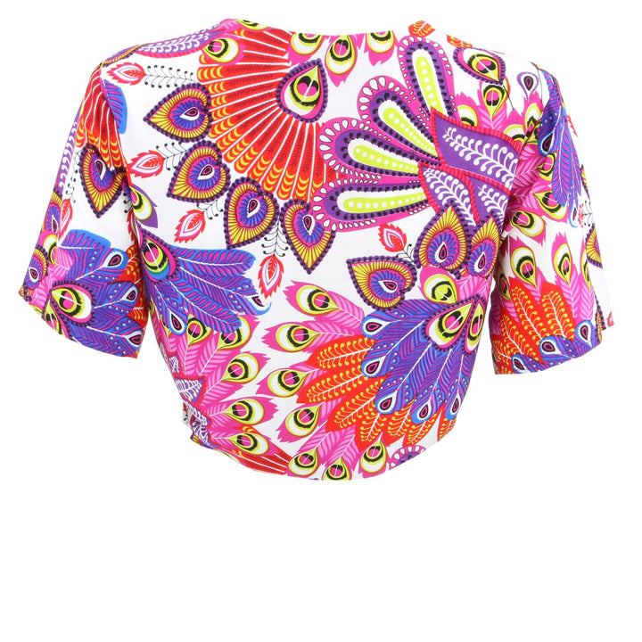 Tropical Hawaiian Tie Front Top - Pink
