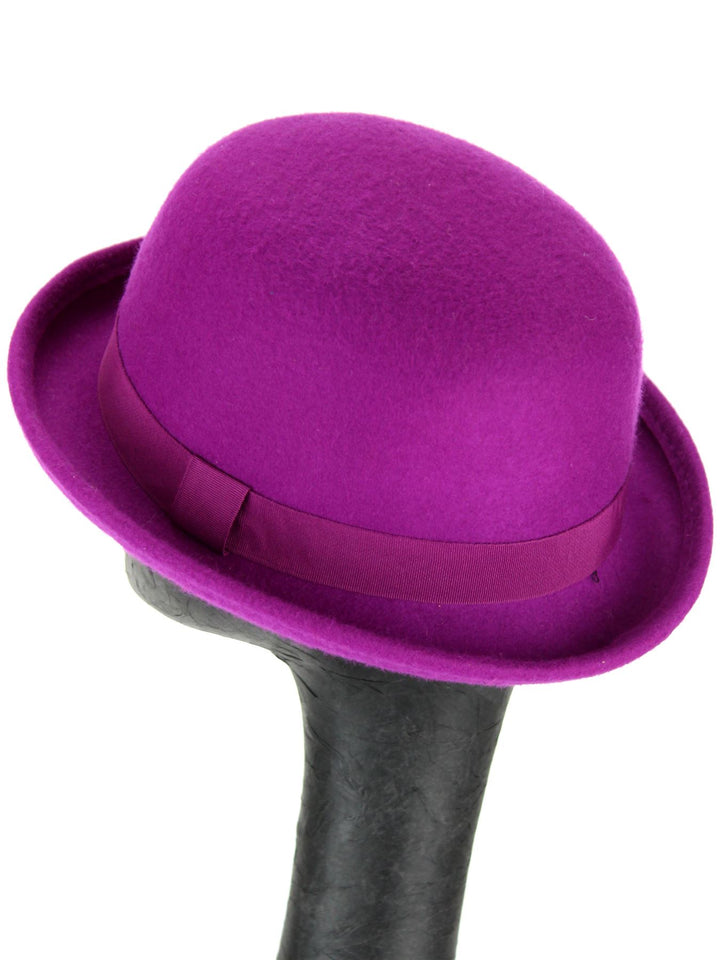 Wool felt bowler Derby hat - Pink