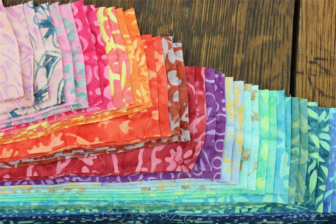 Jelly Roll - 20 Strips of 2.5" x 37" Cotton Batik