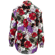 Classic Women's Shirt - Floral Fusion Purple & Red