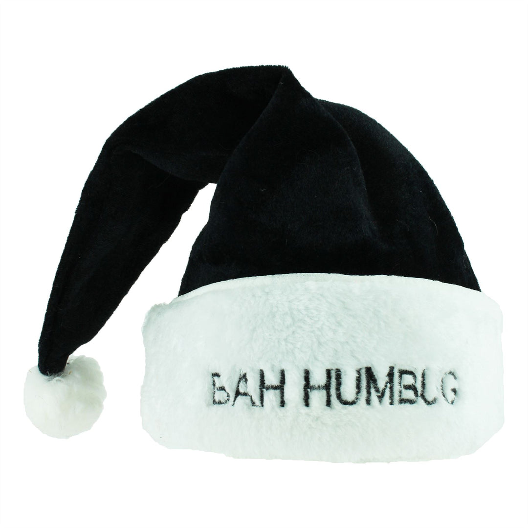 Tallon BAH HUMBUG Father Christmas Santa Hat - Black