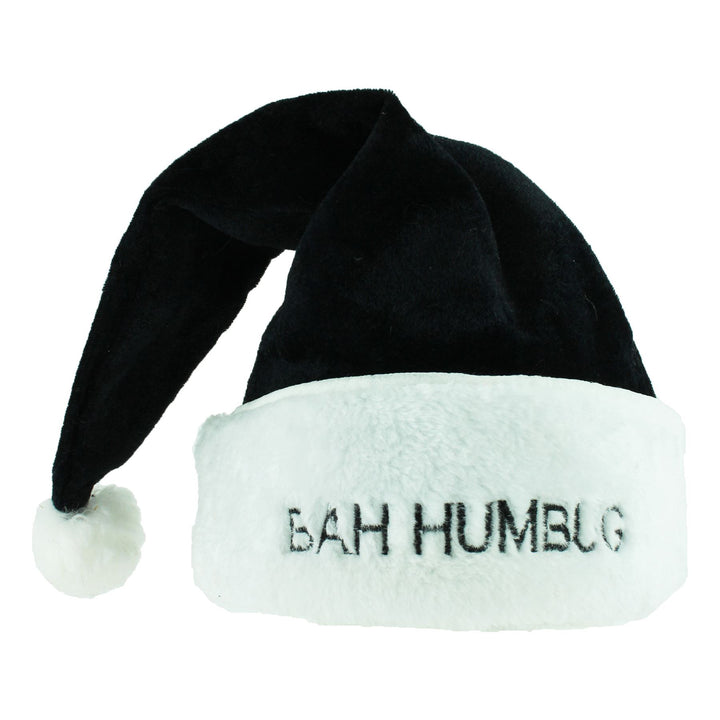 Tallon BAH HUMBUG Father Christmas Santa Hat - Black