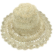 Hemp & Cotton Sun Hat - Crochet Natural