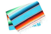 Handwoven Mexican Serape Large 200cm x 147cm - Light Blue