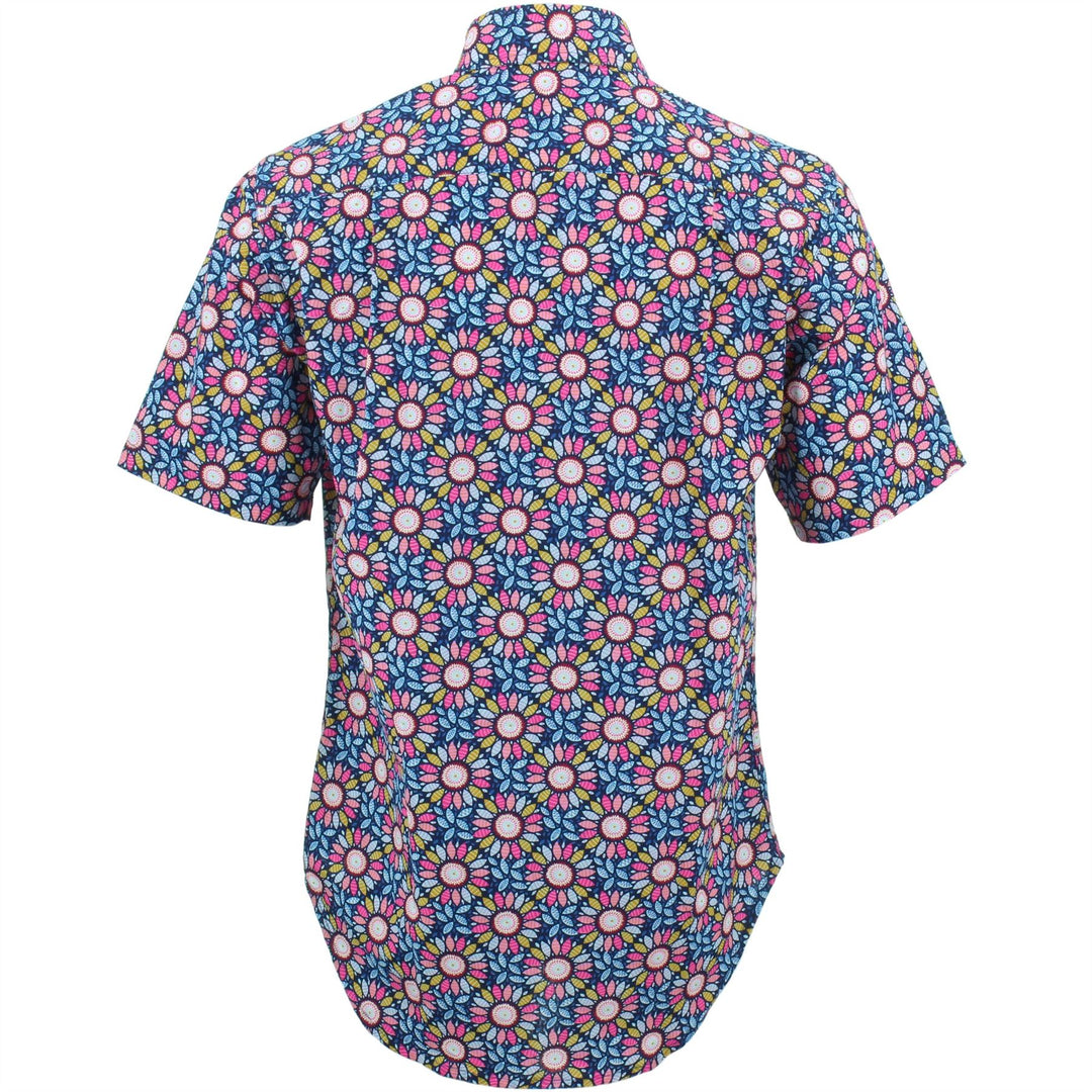 Regular Fit Short Sleeve Shirt - Floral Kaleidoscope